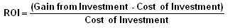 Return On Investment (ROI)